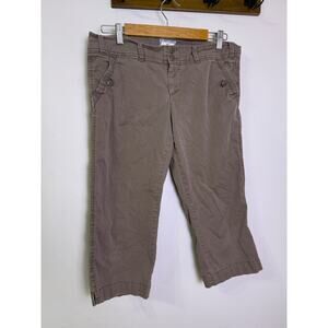 American Eagle Capri Pants Women’s Size 10 Brown Stretch Casual Pockets